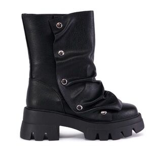 AZALEA WANG BHARTI BLACK SNAP BOOTIE